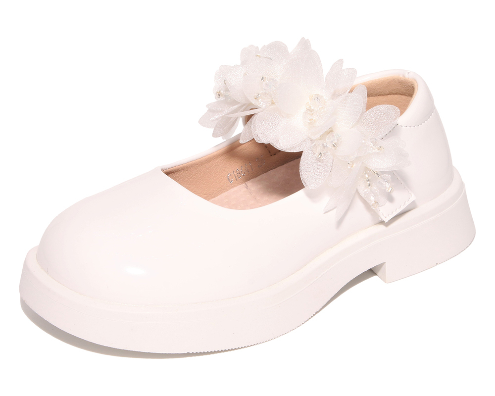 C18641 Бел 26-1,27-2,28-2,29-2,30-1 Капитошка Туфли Празд Mary Jane Иск.мат, Кожподклад, Резина Лето жен