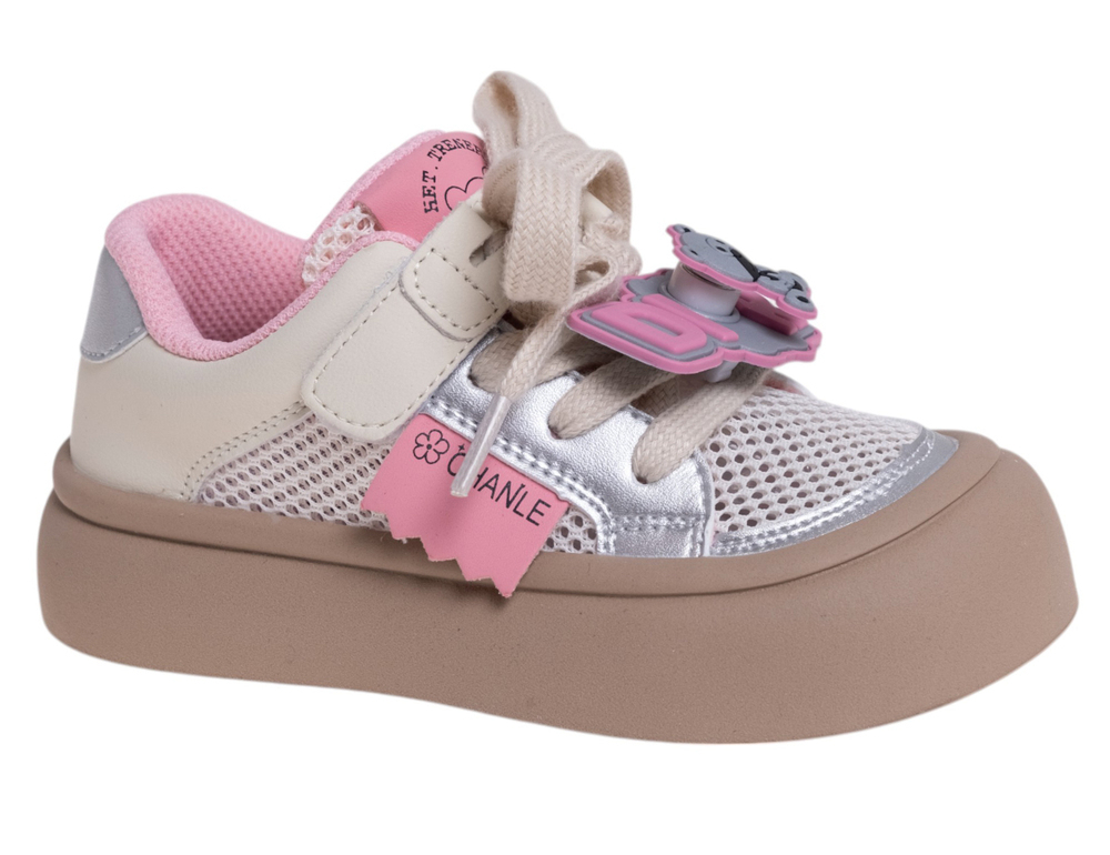 R808193216WP Белый/Розовый 27-2,28-2,29-2,30-2,31-2 Сказка П/ботинки Актив.отдых Кроссовки Иск.мат, Без подклада Лето жен