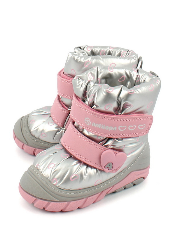 AL 12913 Сереб 18-1,19-1,20-1,21-1,22-1,23-1 Antilopa П/сапоги Повсед Дутики Иск.мат, Нат.шерсть Зима жен