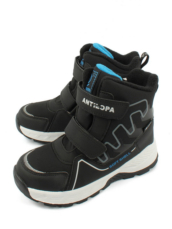 AL 12712 Чёр 30-1,31-1,32-1,33-1,34-1,35-1 Antilopa Ботинки Повсед Оксфорд Иск.мат, Нат.шерсть, полим.мат Зима Муж