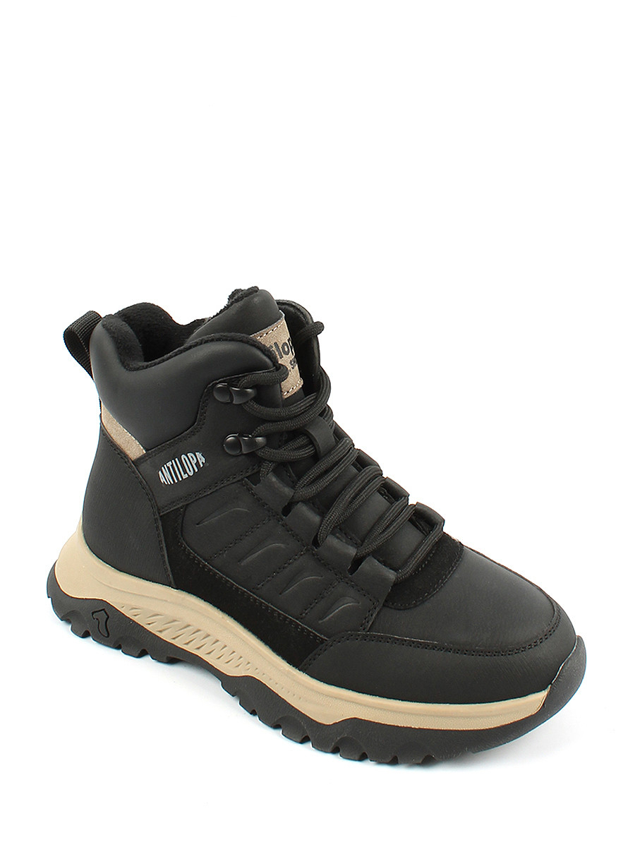 AL 16008 Чёр 32-1,33-1,34-1,35-1,36-1,37-1 Antilopa Ботинки Повсед Оксфорд Иск.мат, Нат.шерсть, полим.мат Зима Муж