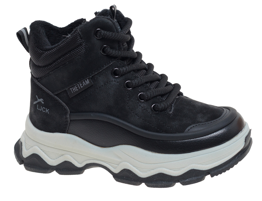 R350898668BK Чёр 27-1,28-2,29-1,30-1,31-2,32-1 Сказка Ботинки Повсед Оксфорд Иск.мат, Нат.шерсть Зима Муж