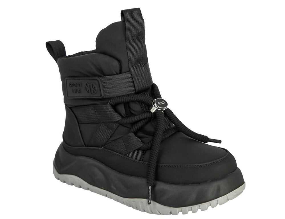 AQB_1810-02_black 32-1,33-1,34-1,35-1,36-1,37-1 Kedberry Ботинки Повсед Дутики Иск.мат, Нат.шерсть, ТЭП Зима жен