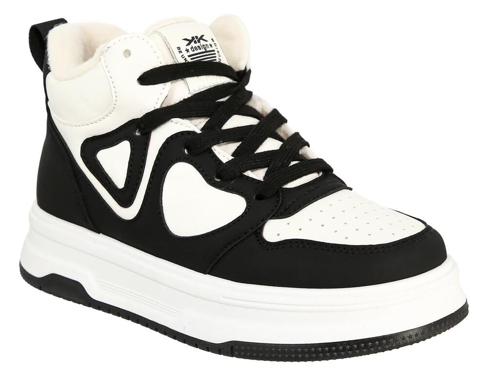 BMM_1023-01_black-beige 35-1,36-1,37-1,38-1,39-1,40-1 Kedberry Ботинки Повсед Оксфорд Иск.мат, Байка/Флис, ПВХ В/О жен