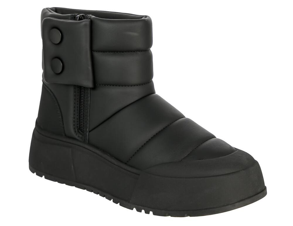 DNY_25-008_black 35-2,36-2,37-2,38-2,39-2 Kedberry Ботинки Повсед Дутики Иск.мат, Нат.шерсть, Резина Зима жен