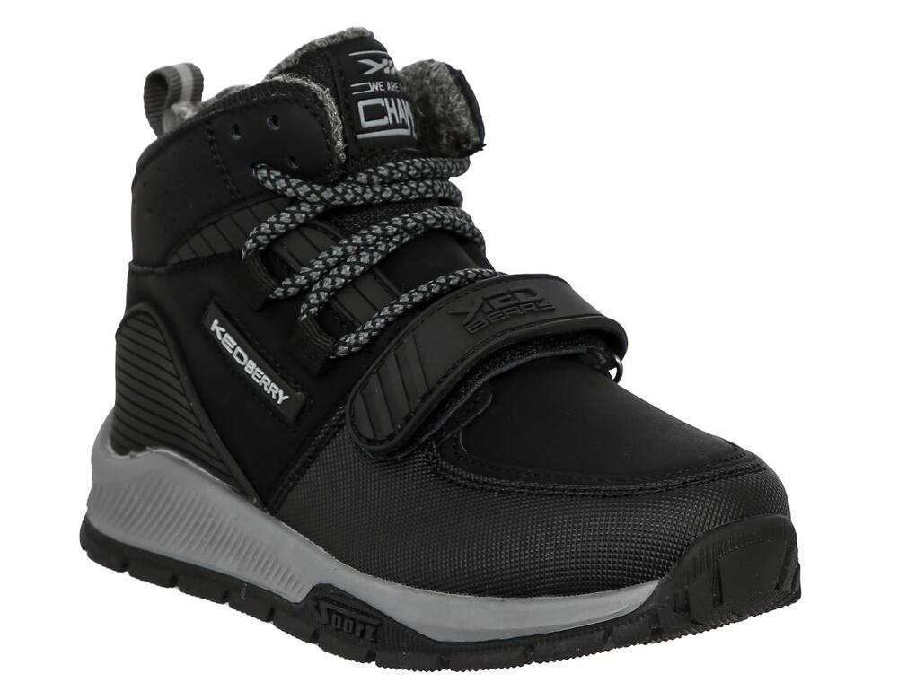 SYL_24241-1_black 28-1,29-1,30-2,31-2,32-1,33-1 Kedberry Ботинки Повсед Дерби Иск.мат, Байка/Флис, ТЭП В/О Муж