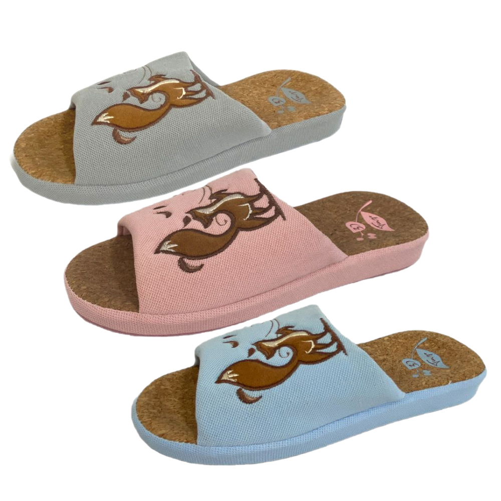 HL2445 микс голубой,серый,розовый 36-3,37-3,38-6,39-6,40-3,41-3 Tingo Туфли Дом Тапочки Текстиль, Текстиль, ТЭП Лето жен