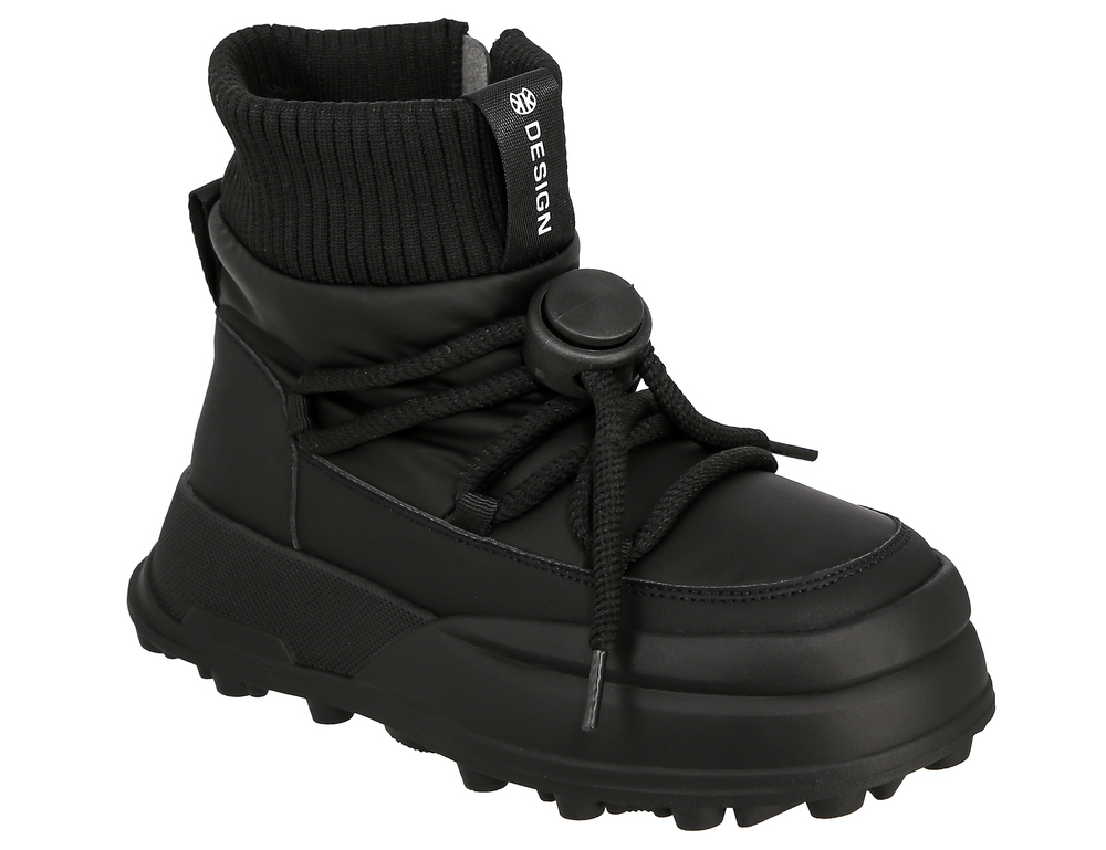 LCC_325-17_black 33-1,34-1,35-1,36-1,37-1,38-1 Kedberry Ботинки Повсед Дутики Иск.мат, Нат.шерсть, ТЭП Зима жен