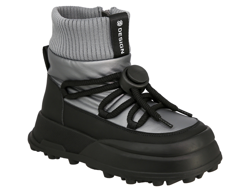 LCC_325-17_grey 33-1,34-1,35-1,36-1,37-1,38-1 Kedberry Ботинки Повсед Дутики Иск.мат, Нат.шерсть, ТЭП Зима жен