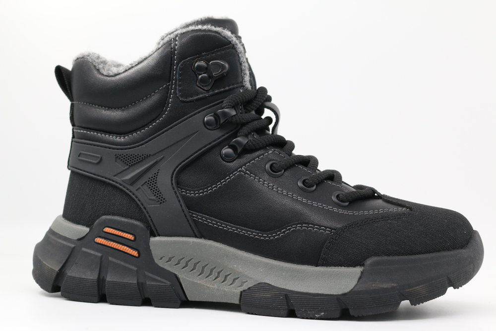 62141ш-1 Чёр 28-1,29-1,30-1,31-1,32-1 Kapika Ботинки Повсед Оксфорд Нат.кожа, Нат.шерсть, Резина Зима Муж