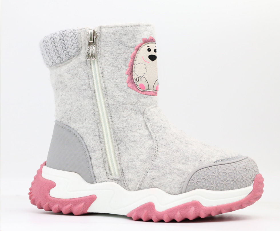 00216-3 светло-серый 23-1,24-1,25-1,26-1,27-1 Kapika П/сапоги Повсед Валенки Войлок, Нат.шерсть, ТЭП (термоэластопласт) /ПУ (полиуретан) Зима жен