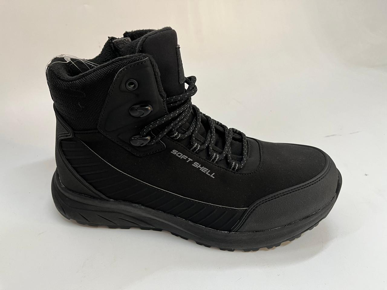 25212-629-1 Чёр 32-1,33-1,34-1,35-1,36-1,37-1 Зебра Ботинки Повсед Оксфорд Softshell, Нат.шерсть Зима Муж