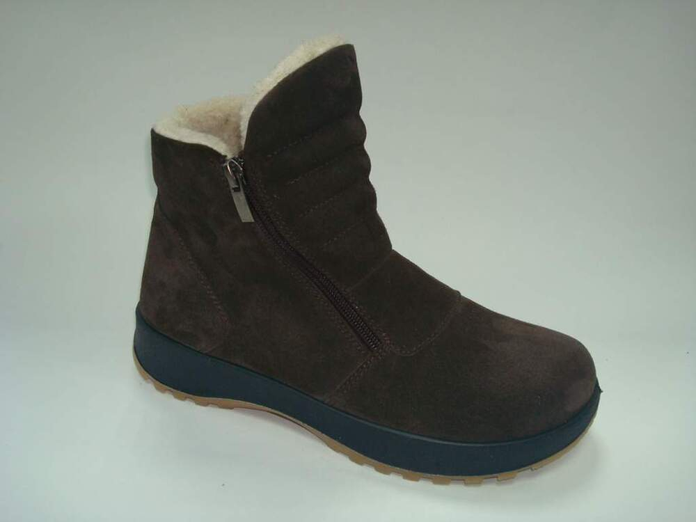 09Б-Ж-К3 (680114-06271)(20) Т.коричневый(20) 37-1,38-2,39-2,40-2,41-1,42-1 Almi Ботинки Повсед Веллингтон Нат.кожа, Иск.шерсть, ПУ+Резина Зима жен