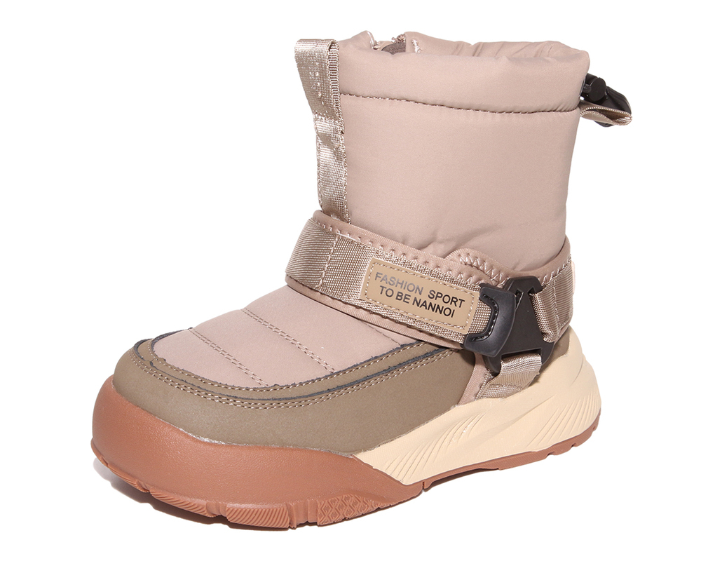 G22300 Светло-коричневый 32-1,33-1,34-1,35-1,36-1,37-1 Капитошка П/сапоги Повсед Дутики Иск.мат, Нат.шерсть, Резина Зима жен