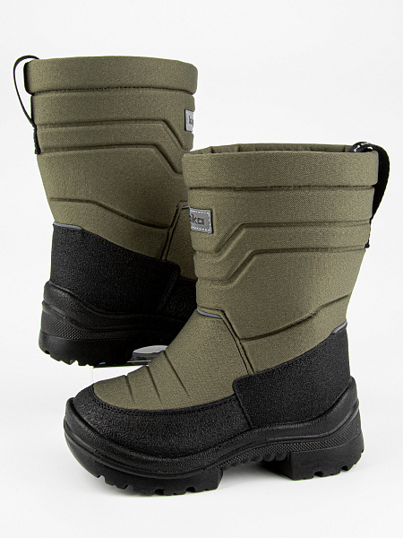 1849д-1 Олив 32-1,33-1,34-1,35-1,36-1 Kapika П/сапоги Повсед Дутики Иск.мат, Нат.шерсть, ПУ (полиуретан) Зима Муж
