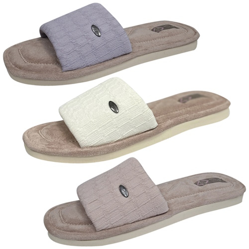 HLE2559 микс розовый,бежевый,фиолетовый 36-3,37-3,38-6,39-6,40-3,41-3 Tingo Туфли Дом Тапочки Текстиль, Текстиль, ЭВА Лето жен