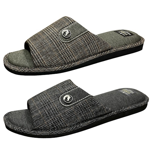 HME2534 микс Синий,коричневый 41-2,42-4,43-4,44-4,45-4 Tingo Туфли Дом Тапочки Текстиль, Текстиль, ЭВА Лето Муж