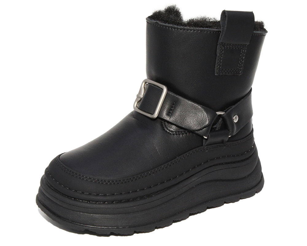 G22491 Чёр 26-1,27-1,28-1,29-1,30-1,31-1 Капитошка П/сапоги Повсед Веллингтон Иск.мат, Иск.мех, Резина Зима жен