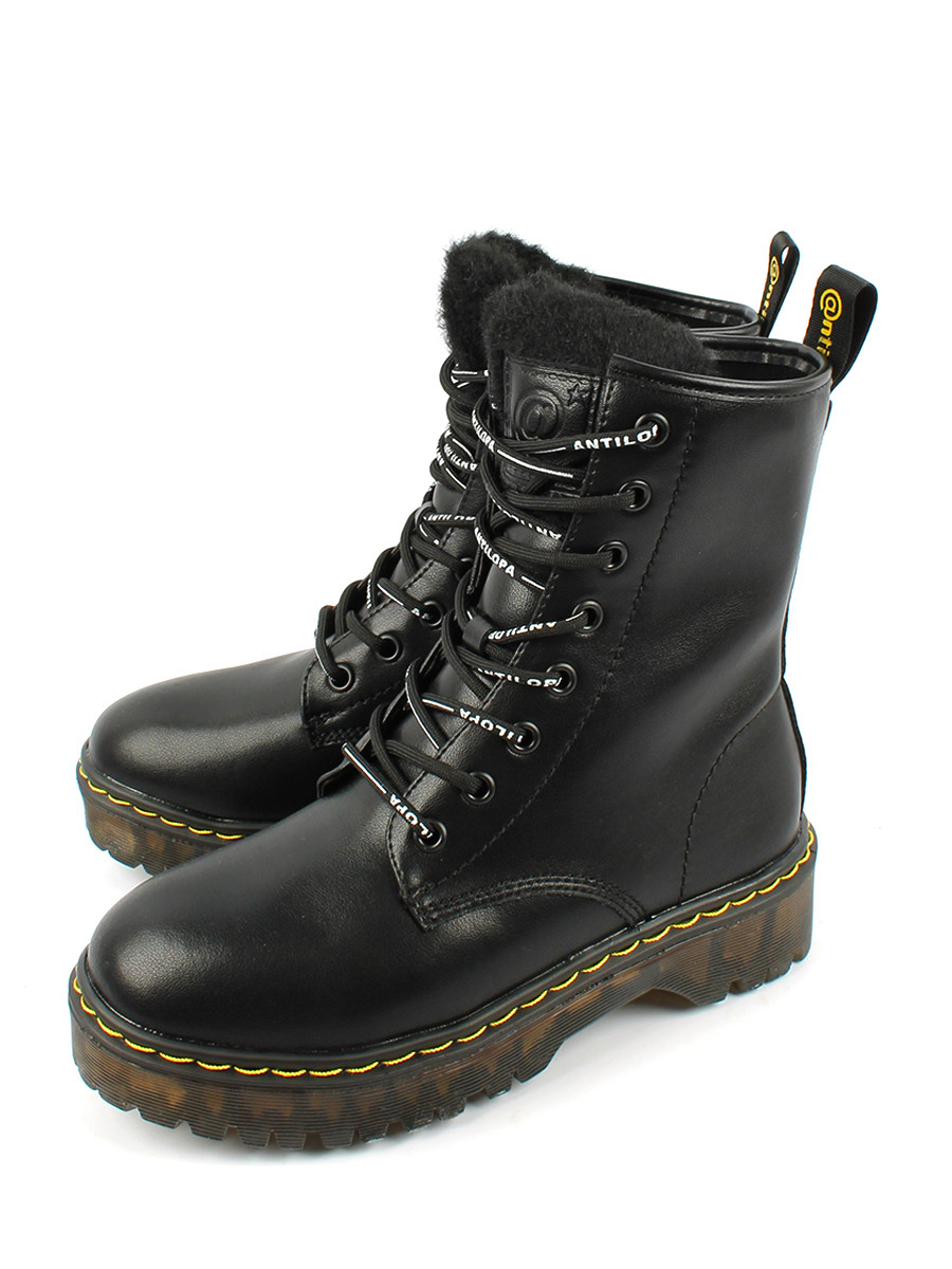 AL 11711 Чёр 35-1,36-1,37-1,38-1,39-1,40-1 Antilopa Ботинки Повсед Дерби Нат.кожа, Нат.шерсть Зима Муж
