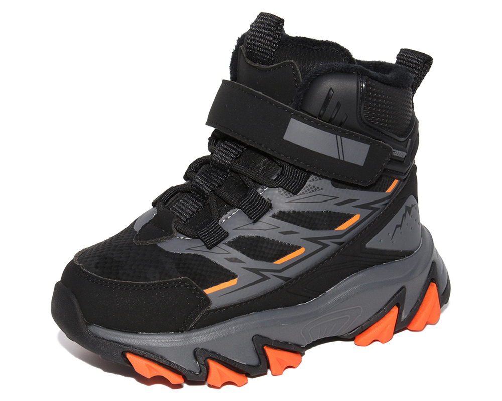 G22602 Чёр 27-1,28-1,29-1,30-1,31-1,32-1 Капитошка Ботинки Актив.отдых Оксфорд Иск.мат, Нат.шерсть, ЭВА Зима Муж