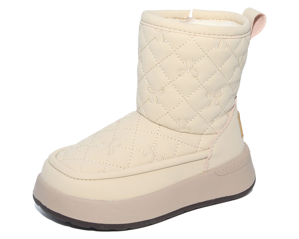 G22669 Беж 26-1,27-1,28-1,29-1,30-1,31-1 Капитошка П/сапоги Повсед Дутики Иск.мат, Нат.шерсть, Резина Зима жен