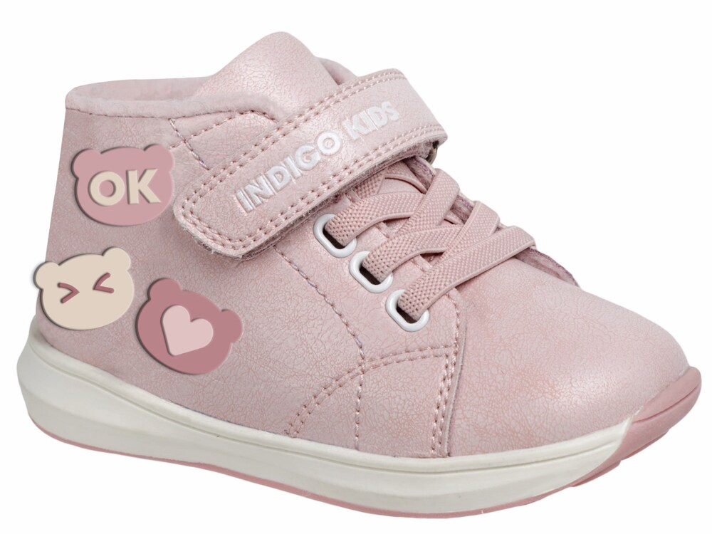 50-125C 22-1,23-1,24-2,25-2,26-2 Indigo kids Ботинки Повсед Дерби Нат.кожа, Байка/Флис, ТЭП В/О жен