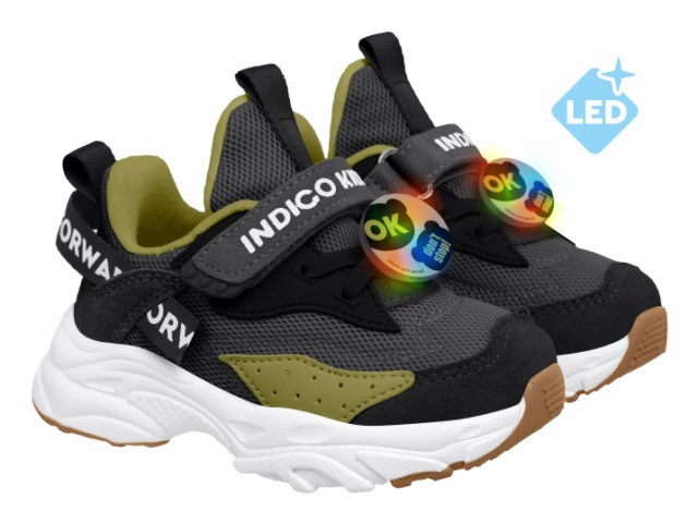 92-001X 25-2,26-2,27-2,28-2,29-2,30-2 Indigo kids П/ботинки Актив.отдых Кроссовки Иск.мат, Текстиль, ЭВА / ТЭП В/О Муж