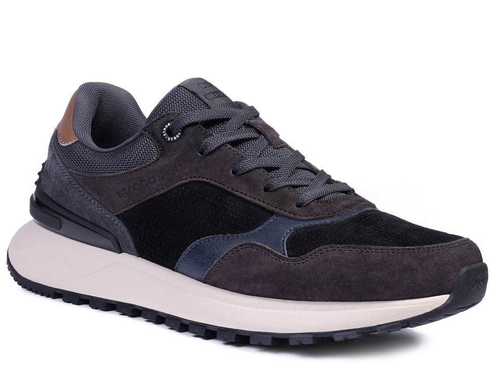 B3847-12 Кор 40-2,41-2,42-2,43-2 Strobbs П/ботинки Актив.отдых Кроссовки Нат.кожа, Текстиль, ЭВА,Резина,ТПУ вставка В/О Муж