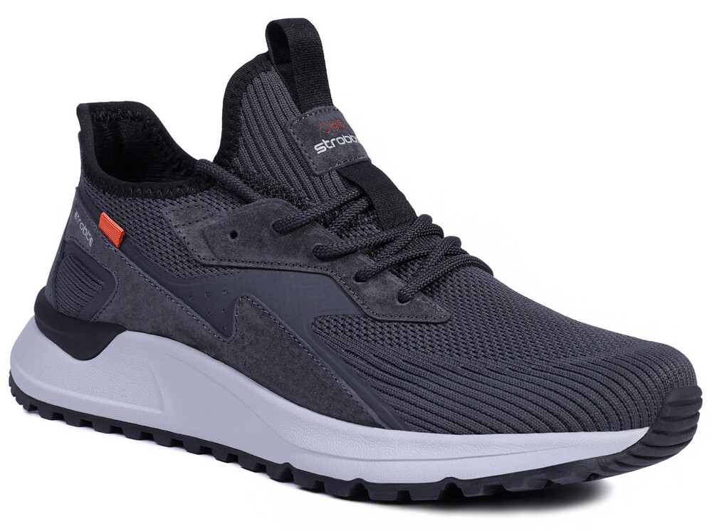 C3864-1 Сер 41-1,42-2,43-2,44-2,45-1 Strobbs П/ботинки Актив.отдых Кроссовки Нат.кожа, Текстиль, ЭВА,Резина,ТПУ вставка В/О Муж