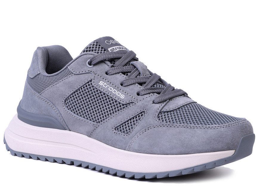 F7700-10 Сер 36-1,37-1,38-2,39-2,40-1,41-1 Strobbs П/ботинки Актив.отдых Кроссовки Нат.кожа, Текстиль, ЭВА,Резина,ТПУ вставка В/О Муж