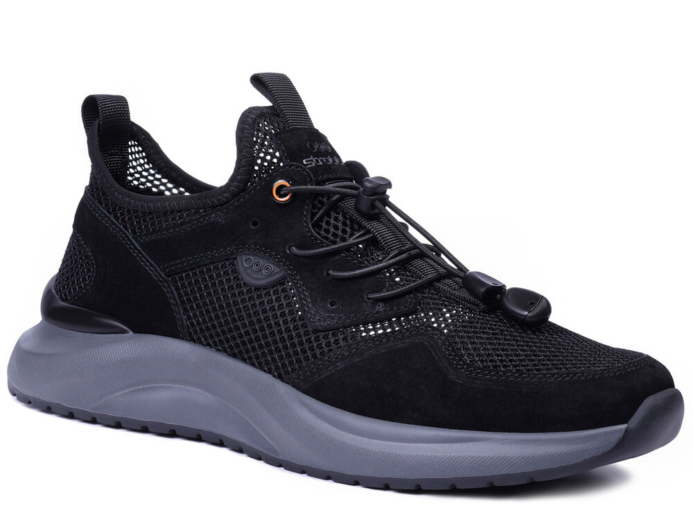 C3881-3 Чёр 41-1,42-2,43-2,44-2,45-1 Strobbs П/ботинки Актив.отдых Кроссовки Нат.кожа, Без подклада, ЭВА Лето Муж