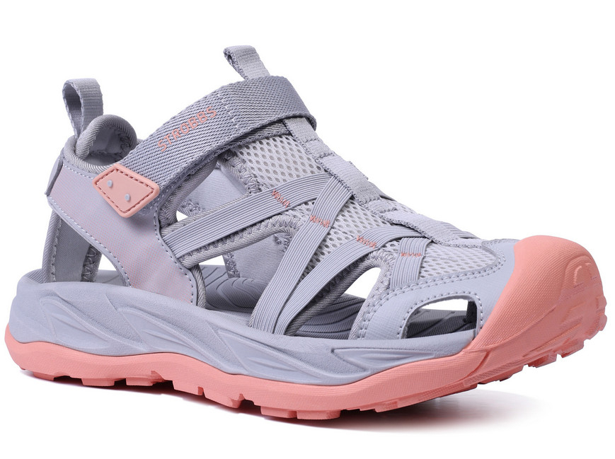 F7808-4 Сер 36-1,37-1,38-2,39-2,40-2 Strobbs Туфли Актив.отдых Сандалеты Иск.мат, Текстиль, ЭВА,Резина Лето жен