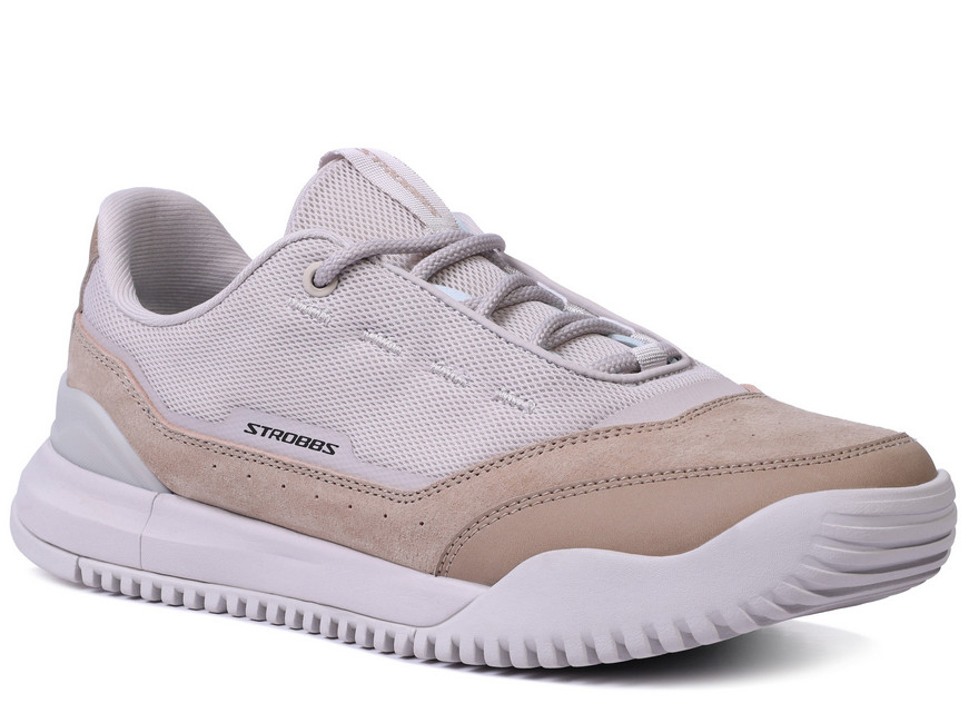 F7730-25 Беж 36-1,37-1,38-2,39-2,40-2 Strobbs П/ботинки Актив.отдых Кроссовки Нат.кожа, Текстиль, ЭВА,Резина,ТПУ вставка В/О Муж