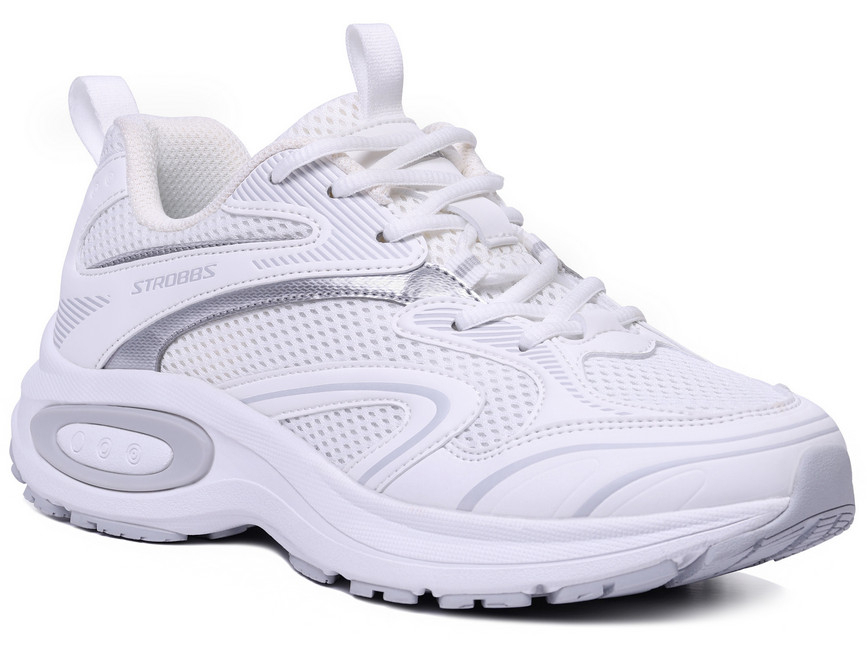 F7777-6 Бел 36-1,37-1,38-2,39-2,40-2 Strobbs П/ботинки Актив.отдых Кроссовки Иск.мат, Текстиль, ЭВА,Резина В/О жен