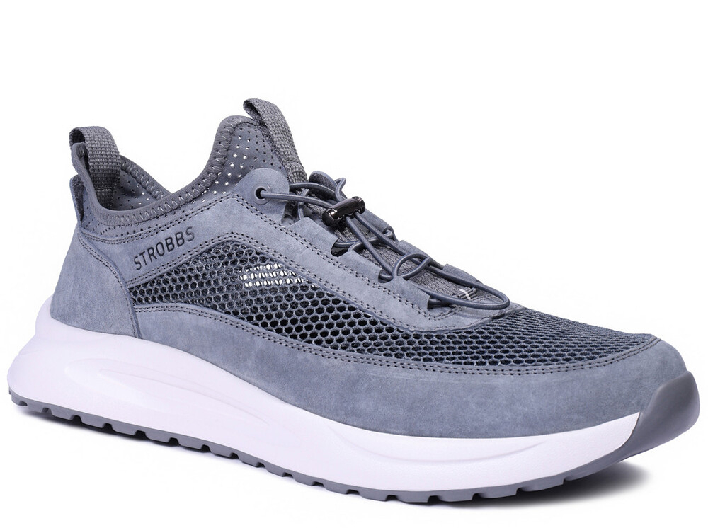 G3917-1 Сер 46-3,47-3,48-2 Strobbs П/ботинки Актив.отдых Кроссовки Нат.кожа, Без подклада, ЭВА Лето Муж