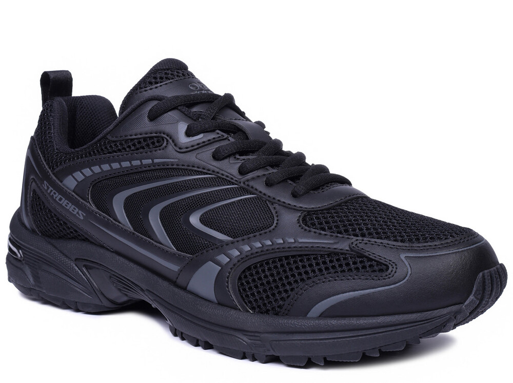 G3921-3 Чёр 46-3,47-3,48-2 Strobbs П/ботинки Актив.отдых Кроссовки Текстиль, Текстиль, ЭВА,Резина,ТПУ вставка В/О Муж