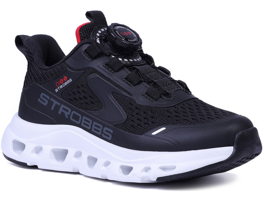 N1795-3 Чёр 31-1,32-1,33-2,34-2,35-2 Strobbs П/ботинки Актив.отдых Кроссовки Иск.мат, Текстиль, ЭВА,ТПР В/О Муж