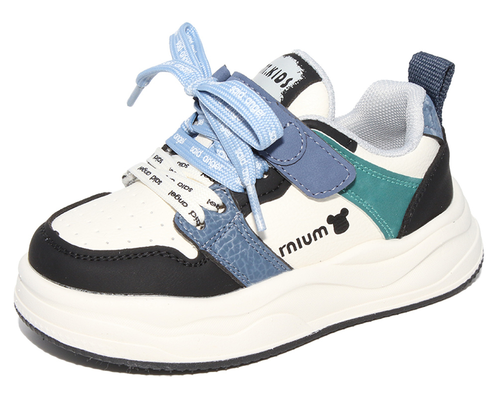 E22744 Белый, Чёрный 26-1,27-1,28-1,29-1,30-1,31-1 Капитошка П/ботинки Актив.отдых Кроссовки Иск.мат, Текстиль, ЭВА В/О Муж