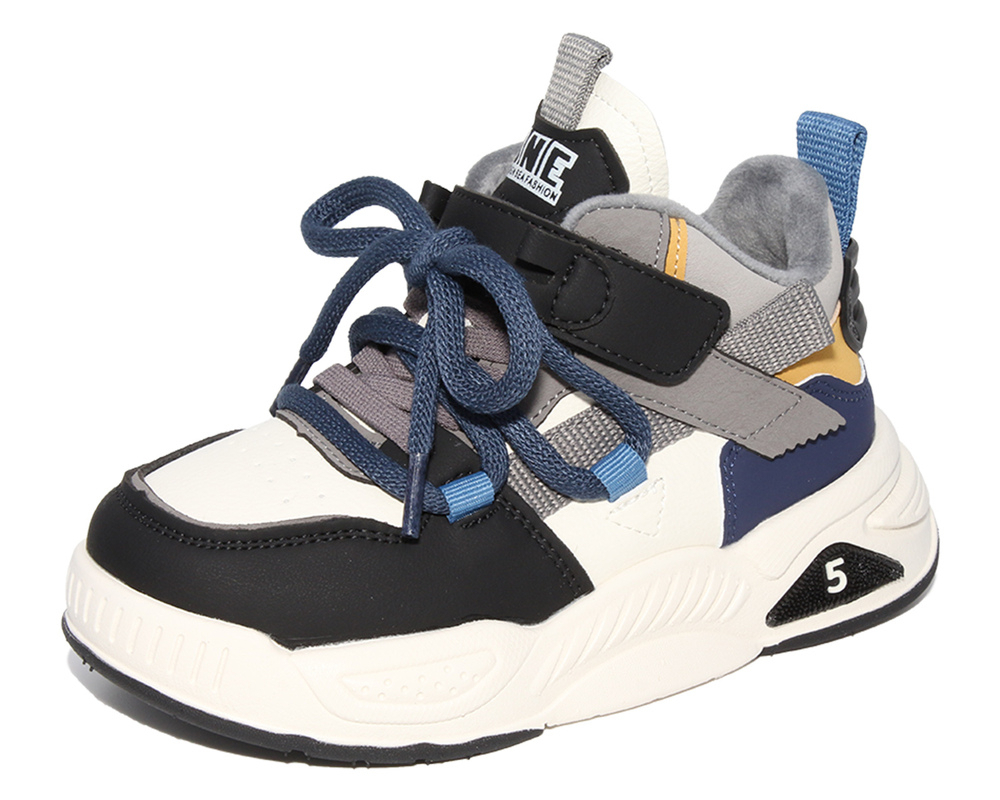 F22755 Чёрный, Синий 26-1,27-1,28-1,29-1,30-1,31-1 Капитошка Ботинки Актив.отдых Кроссовки Иск.мат, Байка/Флис, ЭВА В/О Муж