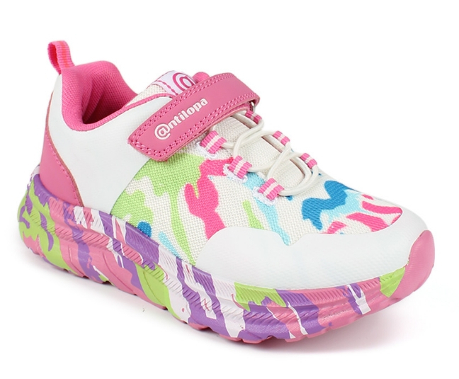 AL 17263 Бел 28-1,29-1,30-1,31-1,32-1,33-1 Antilopa П/ботинки Актив.отдых Кроссовки Иск.мат, Текстиль В/О жен