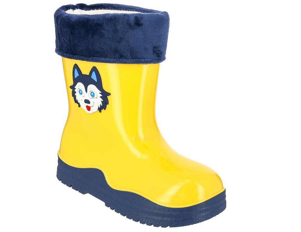 ERT_80238_yellow 25-1,26-1,27-1,28-1,29-1 Kedberry Сапоги Повсед Веллингтон ПВХ, Чулок Х/Б, Текстиль(80% хлопок, 20% ПЭ) В/О Муж