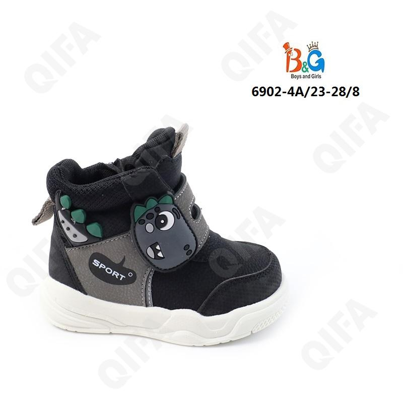 RC51_6902-4A Чёр 23-1,24-1,25-2,26-2,27-1,28-1 Boys and Girls Ботинки Актив.отдых Кроссовки Иск.мат, Текстиль, ЭВА (EVA-Этиленвинилацетат) В/О Муж