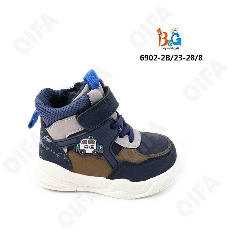 RC51_6902-2B Син 23-1,24-1,25-2,26-2,27-1,28-1 Boys and Girls Ботинки Актив.отдых Кроссовки Иск.мат, Текстиль, ЭВА (EVA-Этиленвинилацетат) В/О Муж