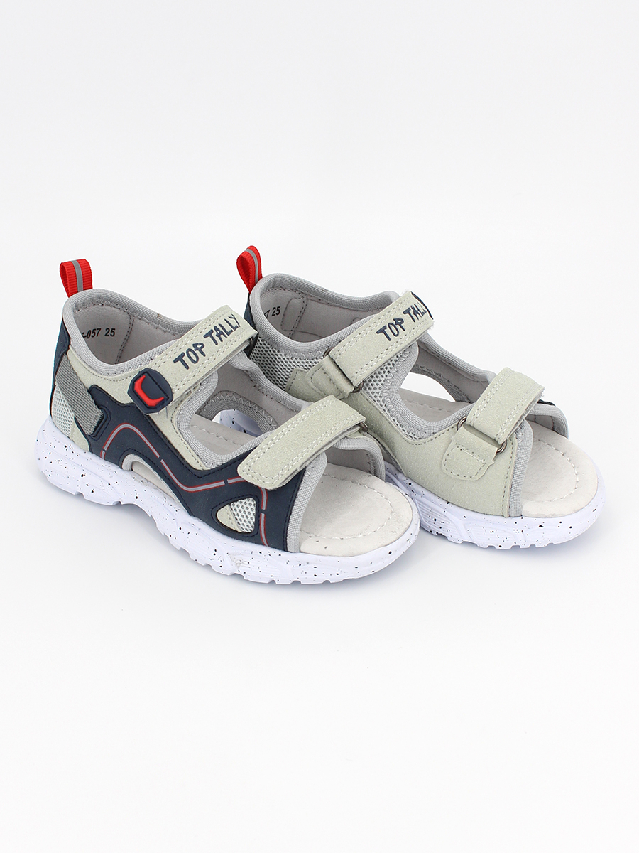 ZR-26-057 Син 22-2,23-2,24-2,25-2,26-2,27-2 Top Tally Туфли Повсед Сандалеты Иск.мат, Текстиль, ЭВА Лето Муж