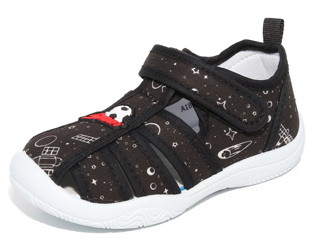 A18950 Чёр 25-2,26-2,27-2,28-2,29-2,30-2 Капитошка П/ботинки Повсед Сандалеты Текстиль, Текстиль, ПВХ Лето Муж