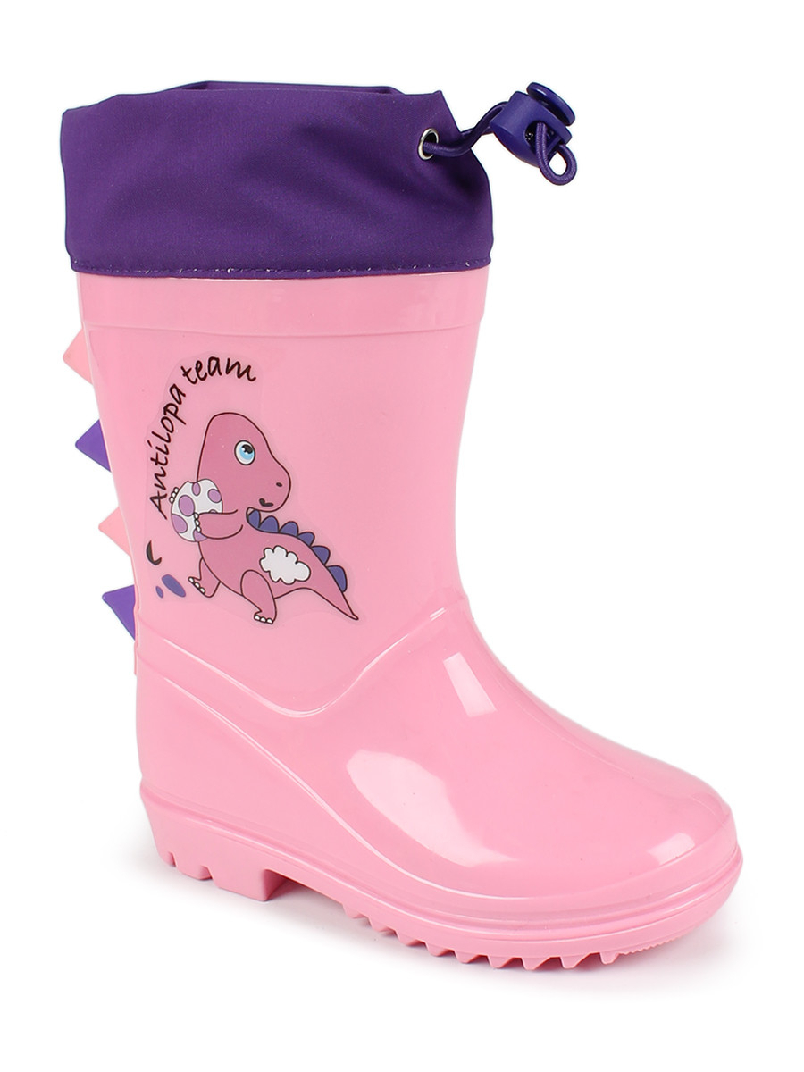 AL 17748 Роз 22-1,23-1,24-1,25-1,26-1,27-1 Antilopa Сапоги Повсед Веллингтон ПВХ, Текстиль В/О жен