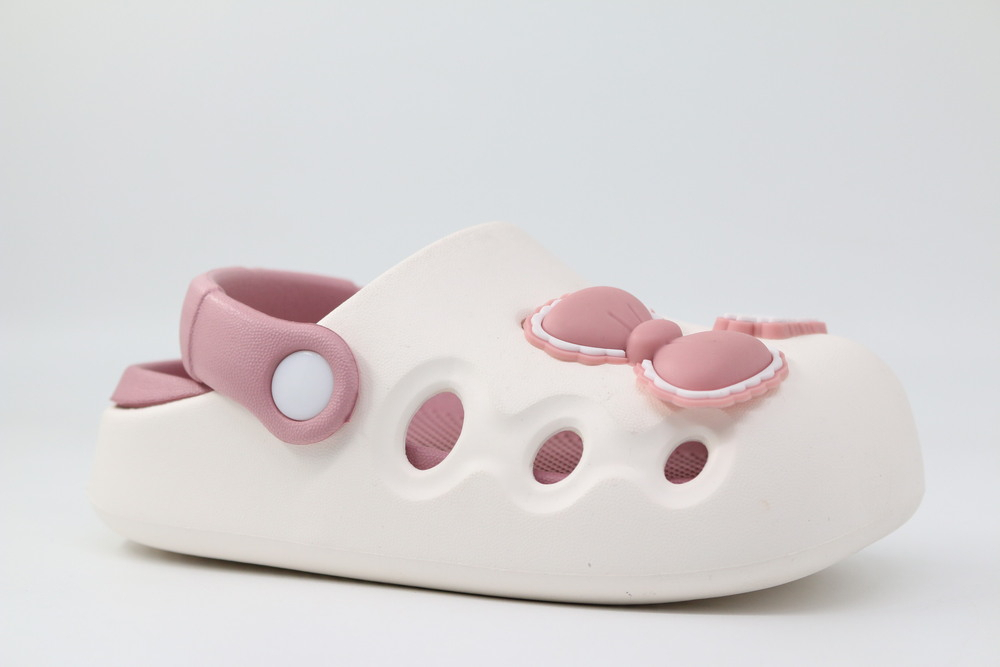 82263-1 белый-розовый 23-2,24-2,26-2,27-2,29-2,30-2 Kapika Туфли Пляж Кроксы ЭВА, Без подклада, ЭВА Лето жен