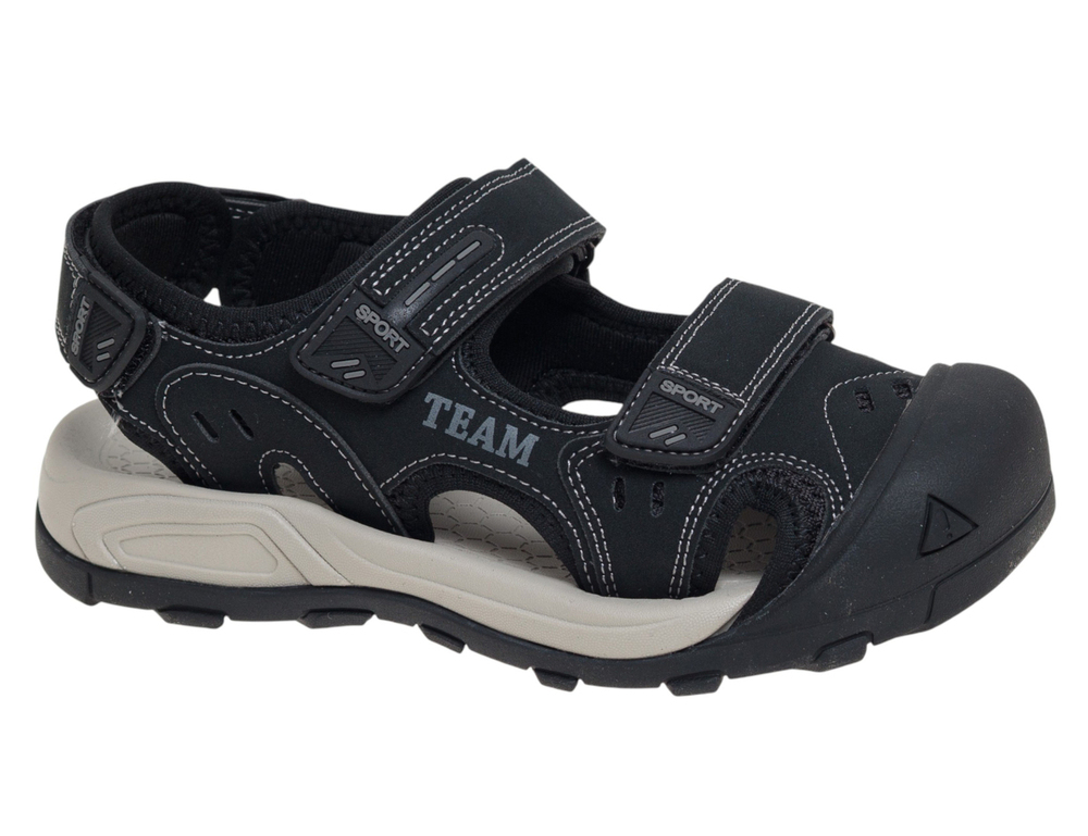 R252511535BK Чёр 33-2,34-2,35-2,36-2,37-2 Сказка Туфли Актив.отдых Сандалеты Иск.мат, Текстиль Лето Муж