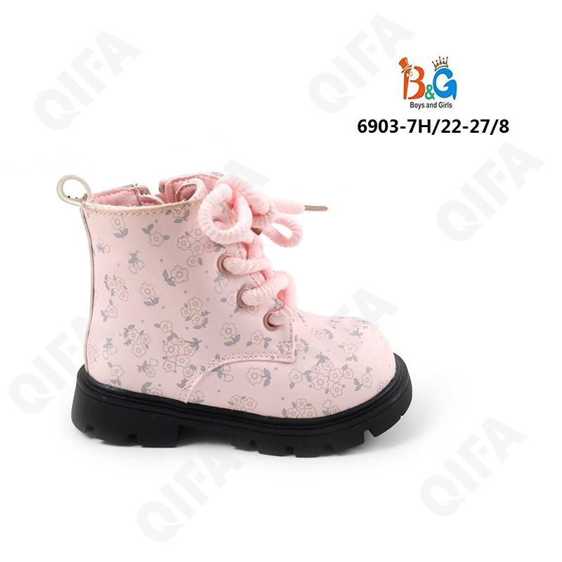 RC51_6903-7H Роз 22-1,23-1,24-2,25-2,26-1,27-1 Boys and Girls Ботинки Повсед Дерби Иск.мат, Байка/Флис, ТПР (TPR-Термопластичная резина) В/О жен