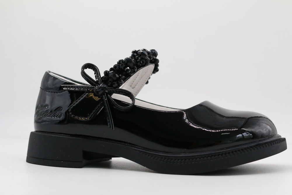 221002п-1 Чёр 26-1,27-1,28-1,29-1,30-1 Kapika Туфли Школа Mary Jane Иск.мат, Кожподклад, Резина Лето жен